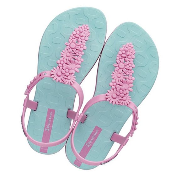 COPY - Ipanema Flowers Sandals Spring-Summer. Blue/Pink-Girls - Picture 5 of 5